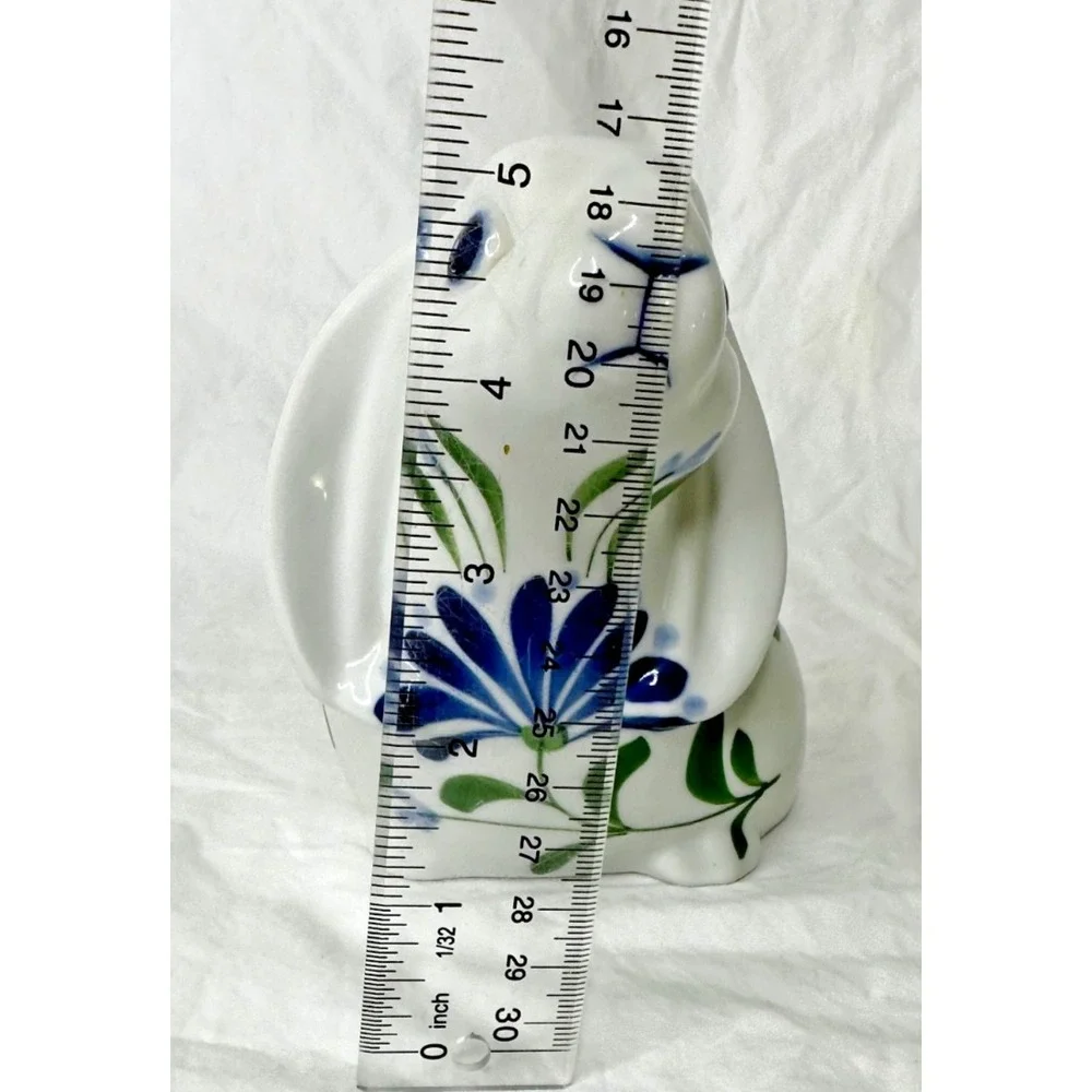 Dansk Int'l Vintage Ceramic Sage Song Collection Rabbit Figurine Blue Floral
